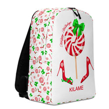 Load image into Gallery viewer, Backpack Riok Peppermint 'Happy Holidays'