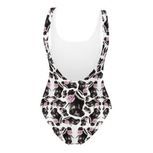 Load image into Gallery viewer, One-Piece Swimsuit 'Lilac feathers boots'