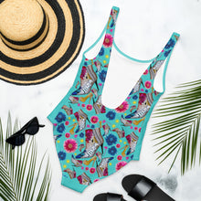 Load image into Gallery viewer, One-Piece Swimsuit 'Neon island'