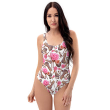 Load image into Gallery viewer, One-Piece Swimsuit Bua 'Rose pink flower'
