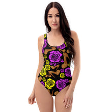 Load image into Gallery viewer, One-Piece Swimsuit 'Purple Gold'