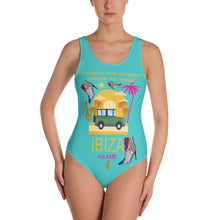 Load image into Gallery viewer, One-Piece Swimsuit 'Neon island'