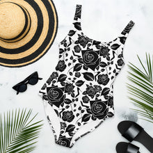 Load image into Gallery viewer, One-Piece Swimsuit 'Black Roses'