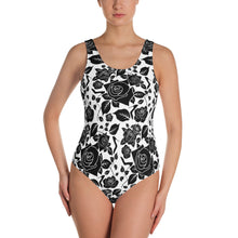 Load image into Gallery viewer, One-Piece Swimsuit 'Black Roses'
