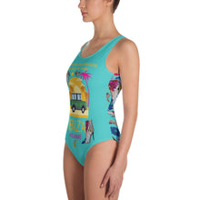 Load image into Gallery viewer, One-Piece Swimsuit 'Neon island'