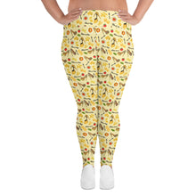 Load image into Gallery viewer, Plus Size Leggings Ravioli 'Pasta and shoes'