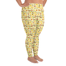 Load image into Gallery viewer, Plus Size Leggings Ravioli 'Pasta and shoes'