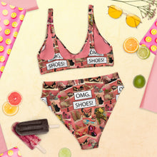 Load image into Gallery viewer, Recycled high-waisted bikini 'OMG. Shoes!'