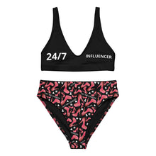 Load image into Gallery viewer, Recycled high-waisted bikini Ser '24/7 Influencer'