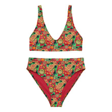 Load image into Gallery viewer, Recycled high-waisted bikini 'Artisans love'