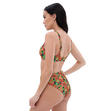 Load image into Gallery viewer, Recycled high-waisted bikini 'Artisans love'