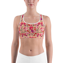 Load image into Gallery viewer, Sports bra 'Flowers mix shoes'
