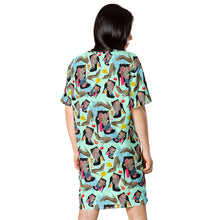 Load image into Gallery viewer, T-shirt dress Medusa Reef 'Ocean'