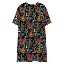 Load image into Gallery viewer, T-shirt dress Ursula 'Dark Glam sea'
