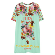 Load image into Gallery viewer, T-shirt dress Juni 'Ibiza life'