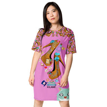Load image into Gallery viewer, T-shirt dress Talli 'Eat me drink me'