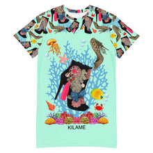 Load image into Gallery viewer, T-shirt dress Medusa Reef 'Ocean'