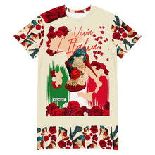 Load image into Gallery viewer, T-shirt dress 'Tricolore Italiano'