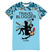Load image into Gallery viewer, T-shirt dress 'Travel Blogger Girl'