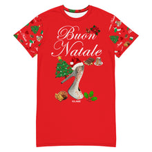 Load image into Gallery viewer, T-shirt dress 'Buon Natale'