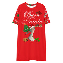 Load image into Gallery viewer, T-shirt dress 'Buon Natale'