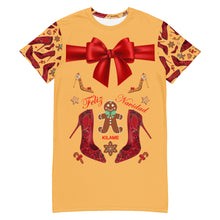 Load image into Gallery viewer, T-shirt dress 'Feliz Navidad'