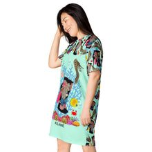 Load image into Gallery viewer, T-shirt dress Medusa Reef 'Ocean'