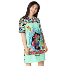 Load image into Gallery viewer, T-shirt dress Medusa Reef 'Ocean'