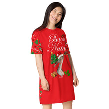 Load image into Gallery viewer, T-shirt dress 'Buon Natale'