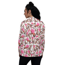 Load image into Gallery viewer, Dreamy Bomber Jacket 'Rose pink flower'