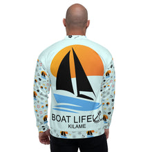 Load image into Gallery viewer, Unisex Bomber Jacket 'Boat Life'