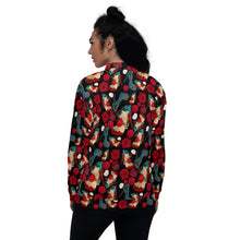 Load image into Gallery viewer, Bomber Jacket 'Fiori rosso nero'