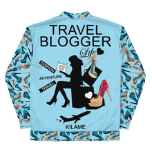 Load image into Gallery viewer, Bomber Jacket 'Travel Blogger Girl'