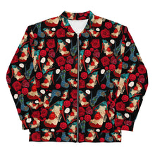Load image into Gallery viewer, Bomber Jacket 'Fiori rosso nero'