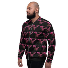 Load image into Gallery viewer, Unisex Bomber Jacket 'Pink Shoes Men'