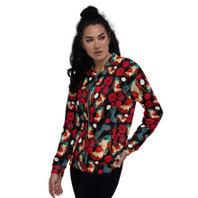 Load image into Gallery viewer, Bomber Jacket 'Fiori rosso nero'