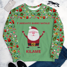 Load image into Gallery viewer, Sweatshirt Green 'E' arrivato Babbo Natale'