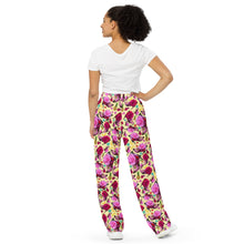 Load image into Gallery viewer, Unisex wide-leg pants 'Jungle Flower'