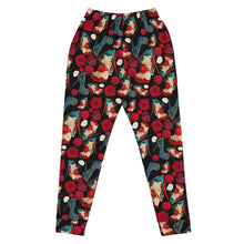 Load image into Gallery viewer, Women's Joggers 'Fiori rosso nero'