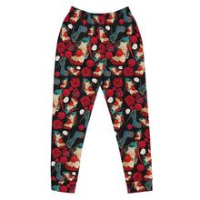 Load image into Gallery viewer, Women's Joggers 'Fiori rosso nero'