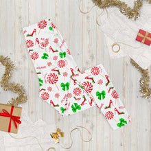 Load image into Gallery viewer, Leggings Peppermint 'Happy Holidays'