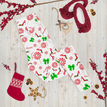 Load image into Gallery viewer, Leggings Peppermint 'Happy Holidays'