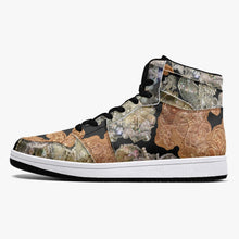 Load image into Gallery viewer, 209. High-Top Leather Sneakers - White / Black 'Nude embroidery'