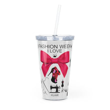 Load image into Gallery viewer, Plastic Tumbler with Straw 'Fashion Week'