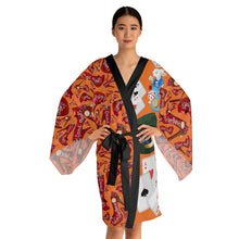 Load image into Gallery viewer, Long Sleeve Kimono Robe 'White Rabbit'