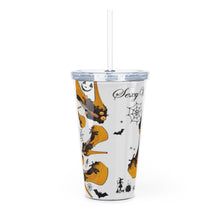 Load image into Gallery viewer, Plastic Tumbler with Straw 'Halloween'