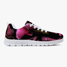 Load image into Gallery viewer, Classic Lightweight Mesh Sneakers - White/Black 'Pink crystals shoes'