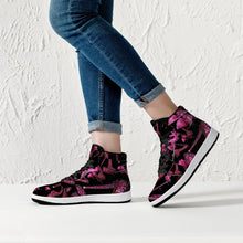 Load image into Gallery viewer, High-Top Leather Sneakers - White / Black