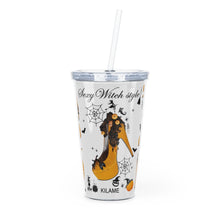 Load image into Gallery viewer, Plastic Tumbler with Straw 'Halloween'