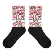 Load image into Gallery viewer, Socks 'Rose pink flower'